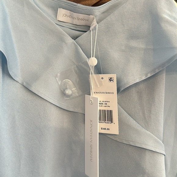 ❤️ Brand new with tags Jonathan Simkhai Diane off shoulder top in light sky - Picture 8 of 10